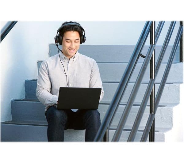 KENSINGTON H2000 USB-C Over-Ear Wired Headset - Black - Image 4