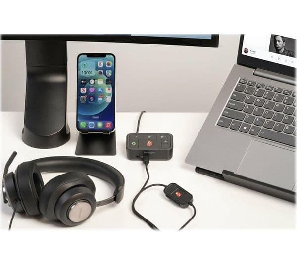 KENSINGTON H2000 USB-C Over-Ear Wired Headset - Black - Image 6