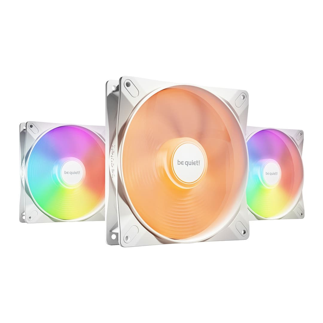 be quiet! Light Wings LX High Speed 140mm ARGB PWM 9 Blades Case Fan - White Triple Pack - Image 2