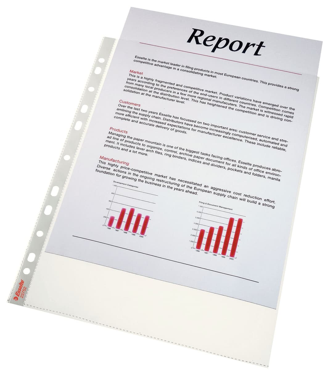 Esselte 4848 sheet protector 210 x 297 mm (A4) Polypropylene (PP) - Image 1