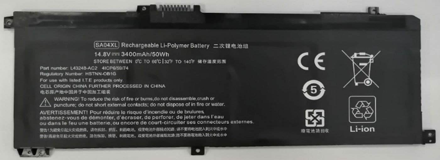Laptop Battery for HP 50.32Wh