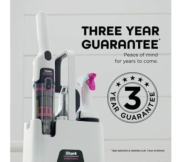 Shark StainForce HX100UKT Cordless Stain Destroying Spot Cleaner 100W Self Cleaning - White - Image 2
