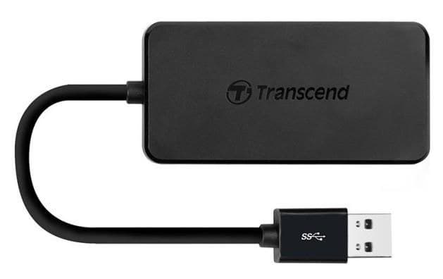Transcend TS-HUB2K 4-Port USB 3.0 Hub - Black - Image 1
