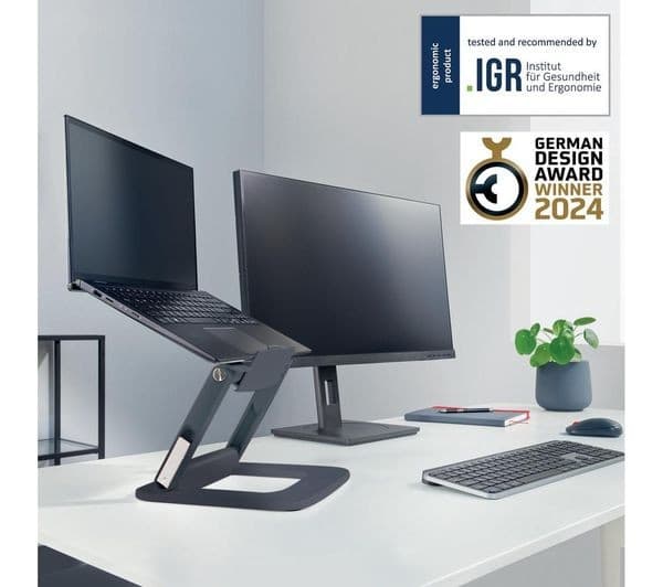 Leitz Ergo Adjustable Multi-Angle Laptop Stand - Dark Grey - Image 3
