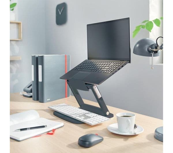 Leitz Ergo Adjustable Multi-Angle Laptop Stand - Dark Grey - Image 7