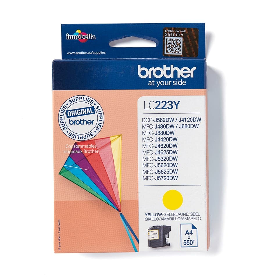Brother LC223Y Original Ink Cartridge Yellow 550 Pages 1 pc(s)