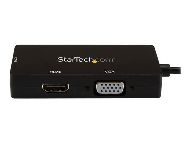 StarTech CDPVGDVHDBP USB-C to HDMI, VGA & DVI Multiport Video Adapter - 4K 30Hz - Black - Image 2