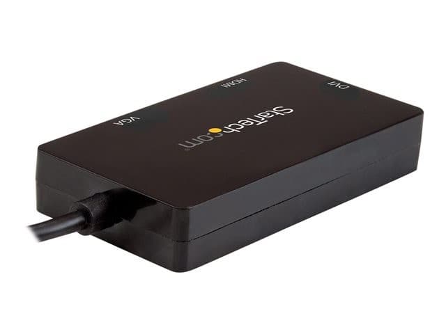 StarTech CDPVGDVHDBP USB-C to HDMI, VGA & DVI Multiport Video Adapter - 4K 30Hz - Black - Image 3