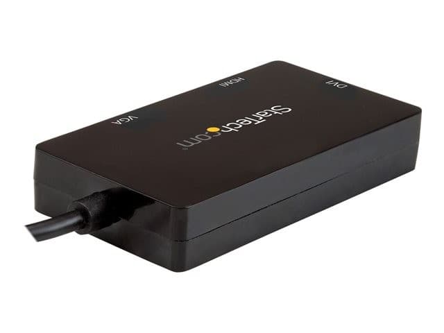 StarTech CDPVGDVHDBP USB-C to HDMI, VGA & DVI Multiport Video Adapter - 4K 30Hz - Black - Image 4