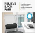 FELLOWES Breyta Lumbar Back Support Cushion - Black thumbnail 3