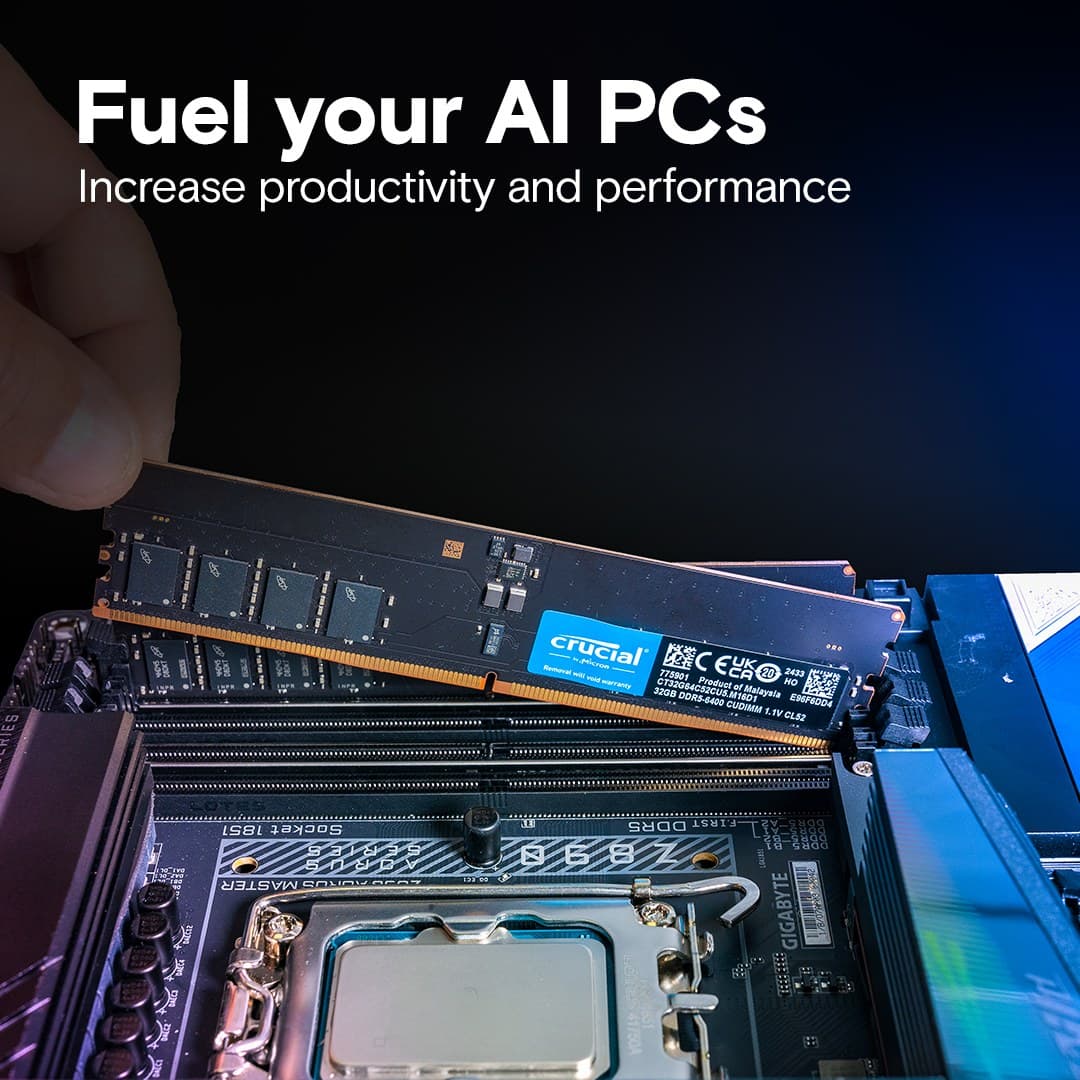 Crucial CT32G64C52CU5 memory module 32 GB 1 x 32 GB DDR5 6400 MT/s CL52 288-pin CUDIMM - Image 6
