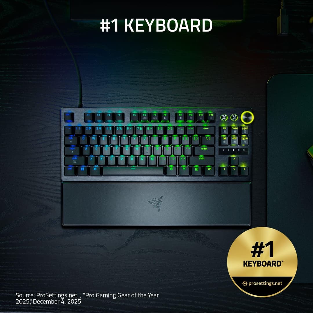 Razer Huntsman V3 Pro RZ03-05520100-R3M1 Tenkeyless Gaming Keyboard - Black - Image 2