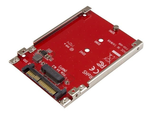 StarTech U2M2E125 M.2 NVMe to U.2 Adapter Red - Image 1
