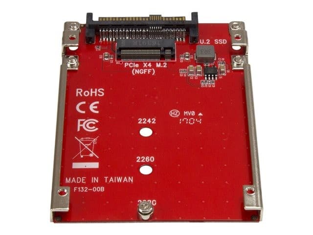 StarTech U2M2E125 M.2 NVMe to U.2 Adapter Red - Image 2