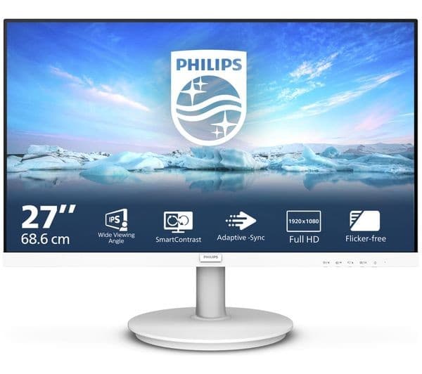 Philips V-line V8AW Full HD IPS 75Hz Monitor White - 27-inch
