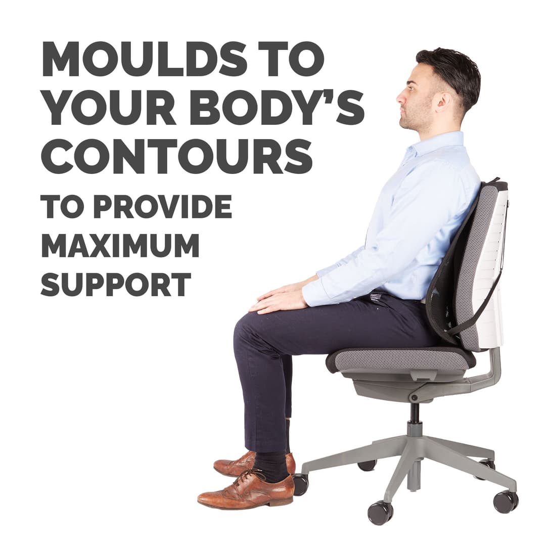 Fellowes Back Support for Office Chair - Professional Series Mesh Office Chair Back Support - Easy To Attach - H19.53 x W30.32 x D36.99cm - Image 4