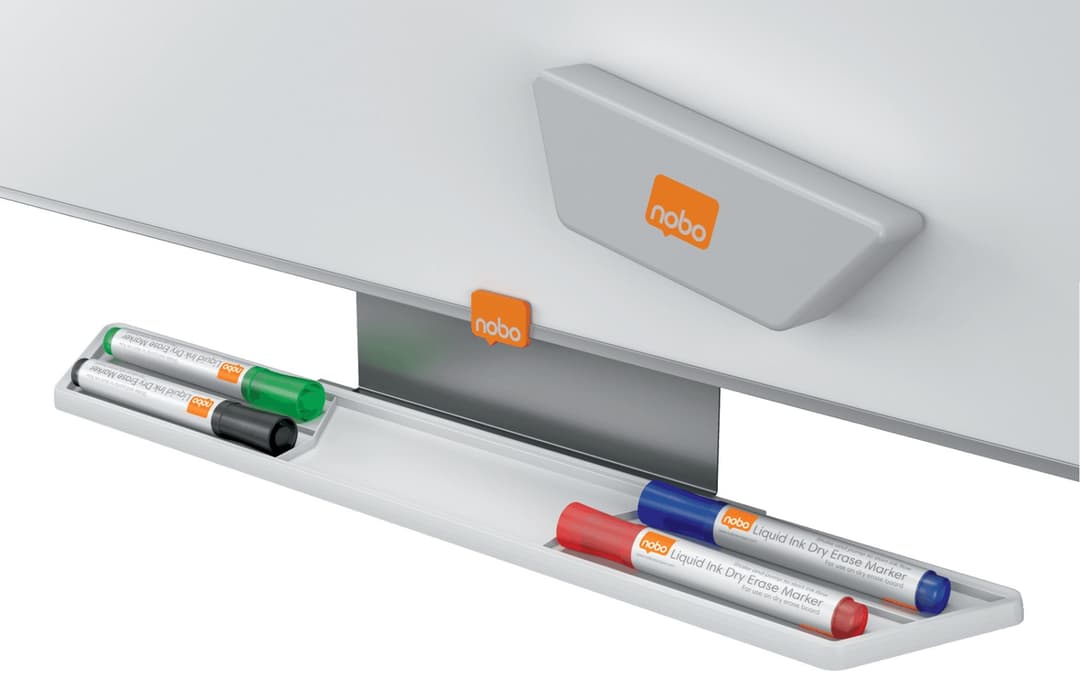 Nobo Glass Whiteboard Markers 3mm Bullet Tip Assorted Colours Pack of 4 (1905324) - Image 2