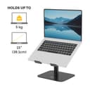 Fellowes Alumia Laptop Riser Desk Based Laptop Stand Max Size 15 inch Max Weight 5kg Black thumbnail 3