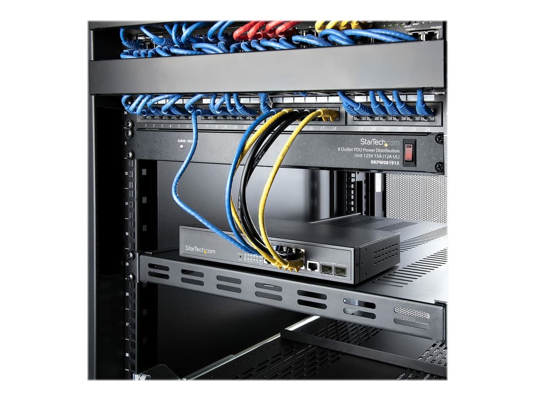 StarTech ADJSHELFHDV Rack Shelf 1U Black - Image 1