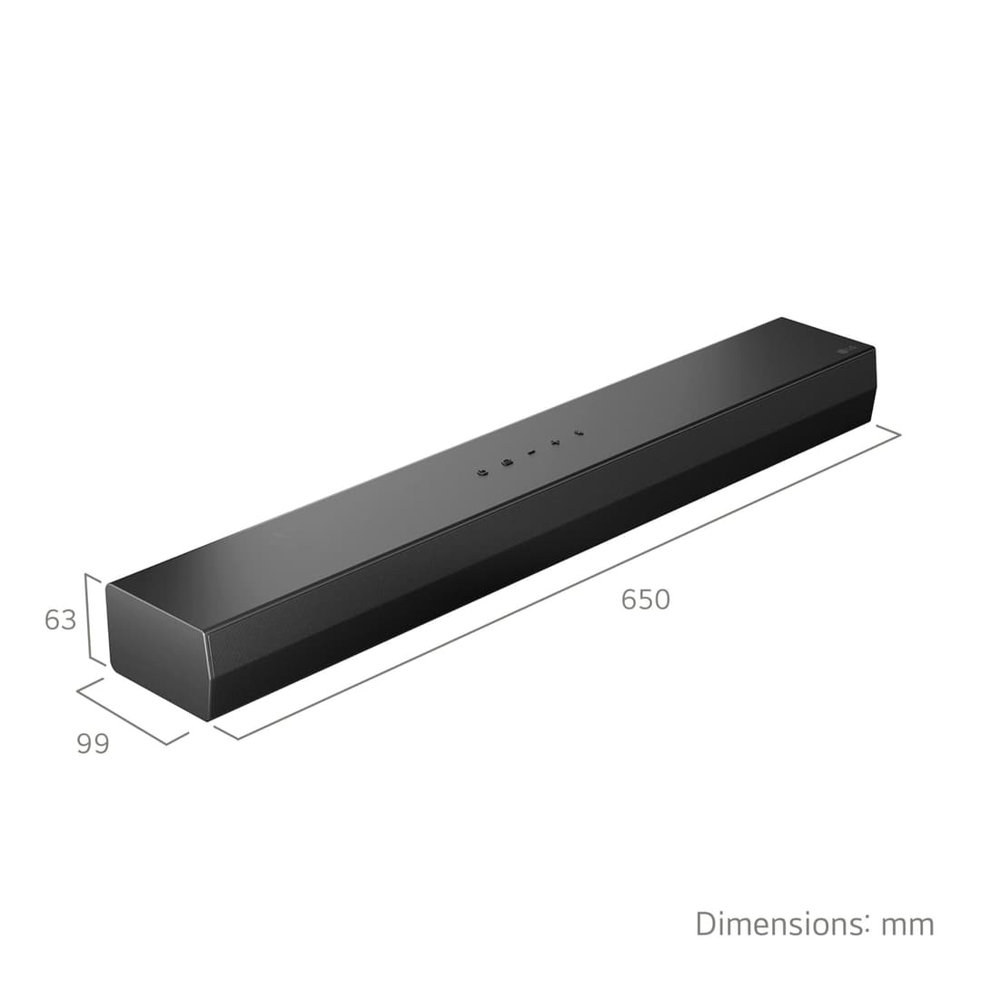 LG US20A Smart Soundbar with 2.0 Channel - Black - Image 2