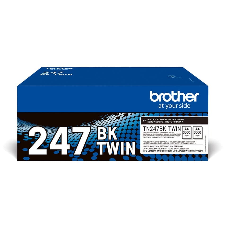 Brother TN-247BKTWIN Toner Cartridge Twin Pack 2 pc(s) Original High Yield Black 2 x 3,000 Pages