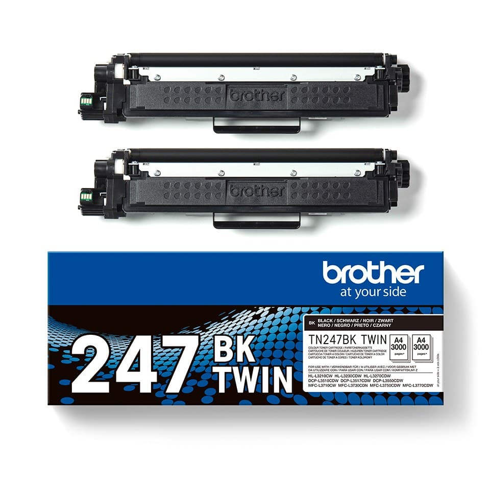 Brother TN-247BKTWIN Toner Cartridge Twin Pack 2 pc(s) Original High Yield Black 2 x 3,000 Pages - Image 2