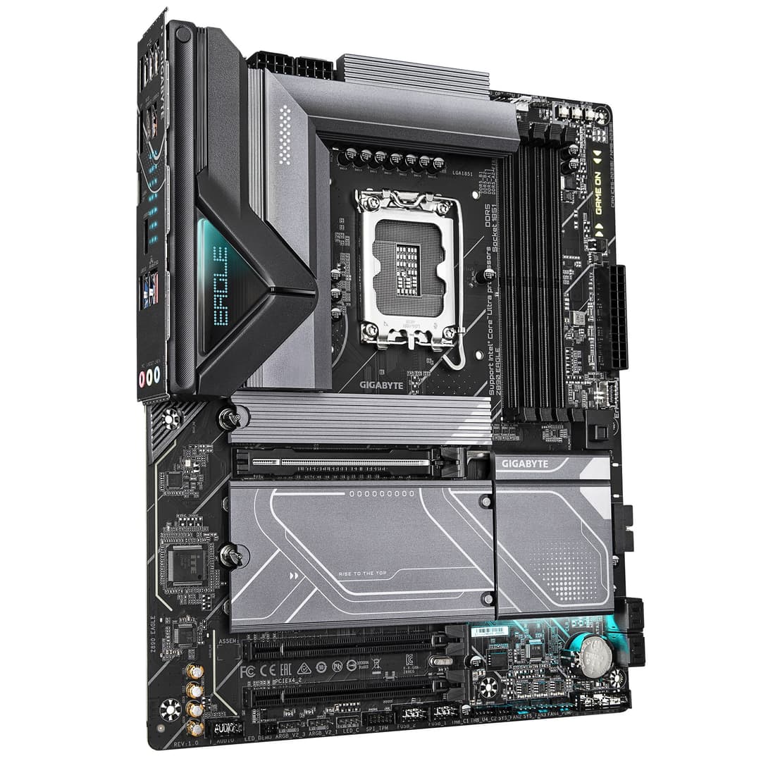GIGABYTE Z890 EAGLE ATX LGA 1851 Motherboard - Supports Intel Core Ultra (Series 2) CPUs, 14+1+2 phases VRM, up to 8800MHz DDR5 (OC), 1xPCIe 5.0 M.2 + 3xPCIe 4.0 M.2, 2.5GbE LAN, USB4 - Image 3