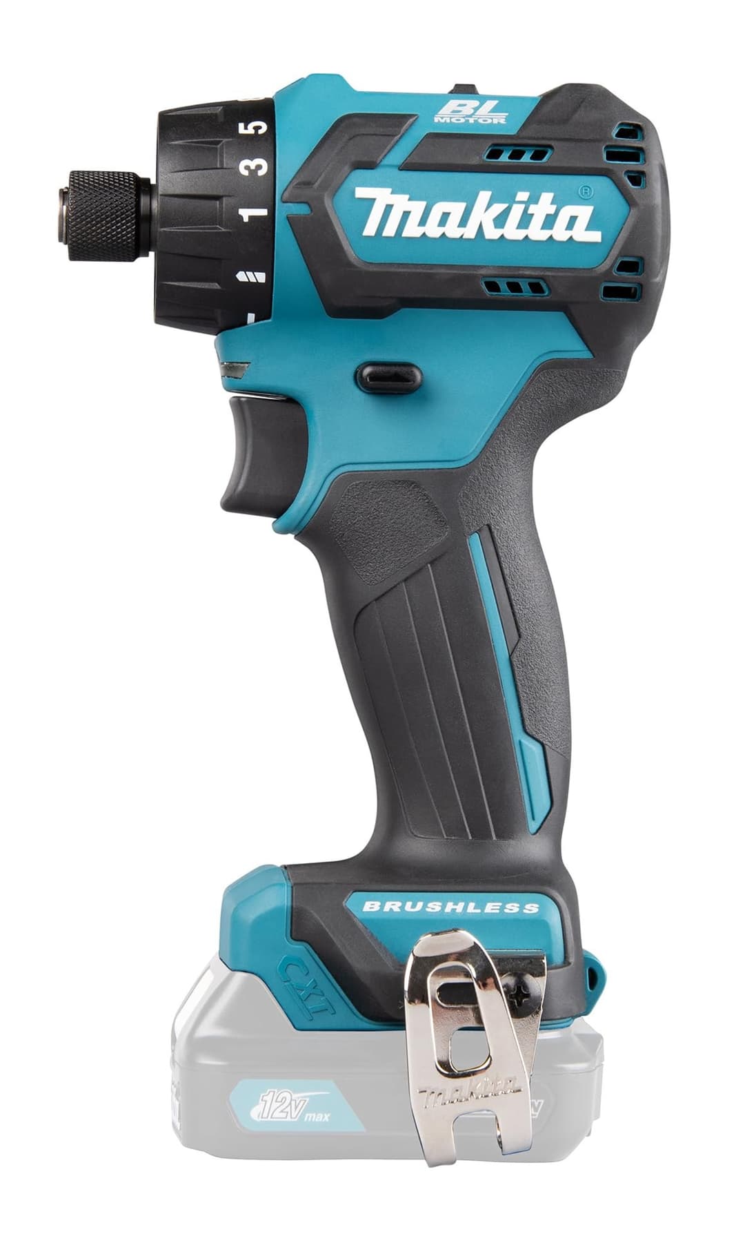 Makita DF032DZ 12V Max Li-Ion CXT Brushless Drill Driver Body Only - Black/Blue - Image 2