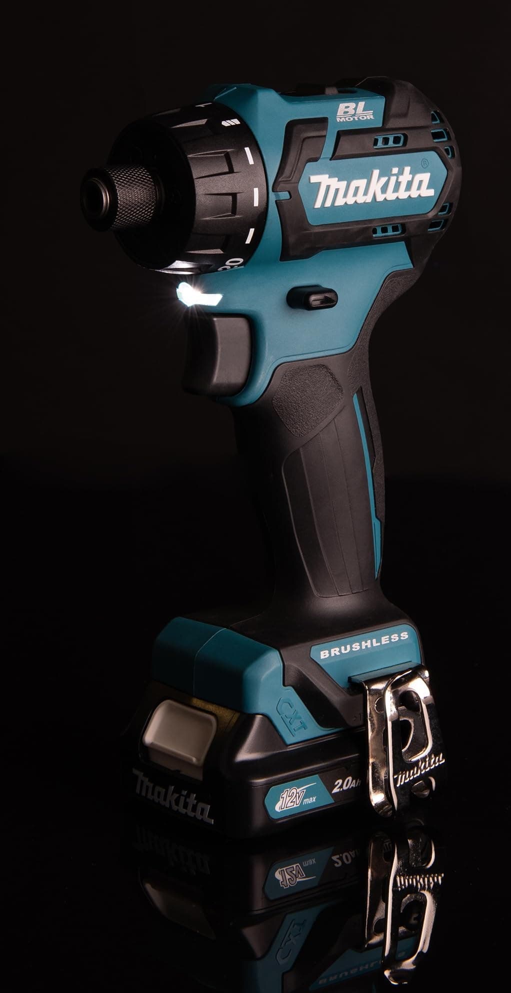 Makita DF032DZ 12V Max Li-Ion CXT Brushless Drill Driver Body Only - Black/Blue - Image 8