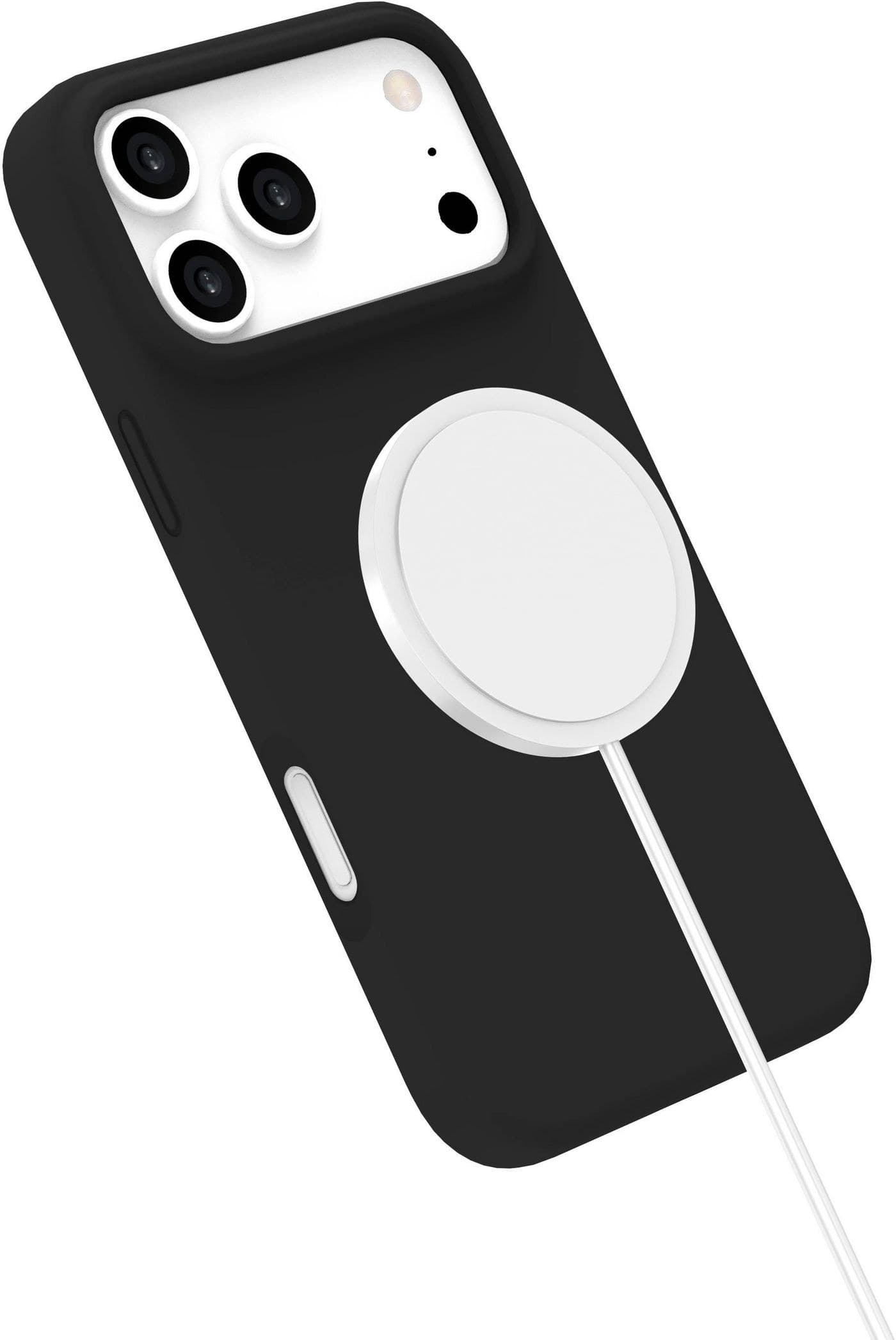 eSTUFF INFINITE (GRS) ROME Magnetic Silicone Cover for iPhone 17 Pro Max - Black