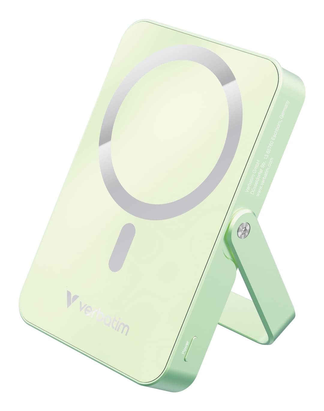 Verbatim Charge 'n' Go Magnetic Wireless Power Bank with stand - 10000 mAh Green - Image 1