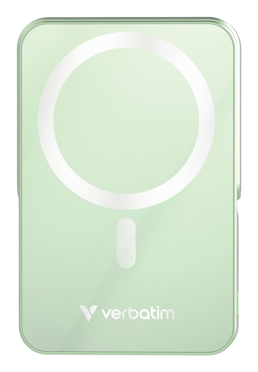 Verbatim Charge 'n' Go Magnetic Wireless Power Bank with stand - 10000 mAh Green - Image 2