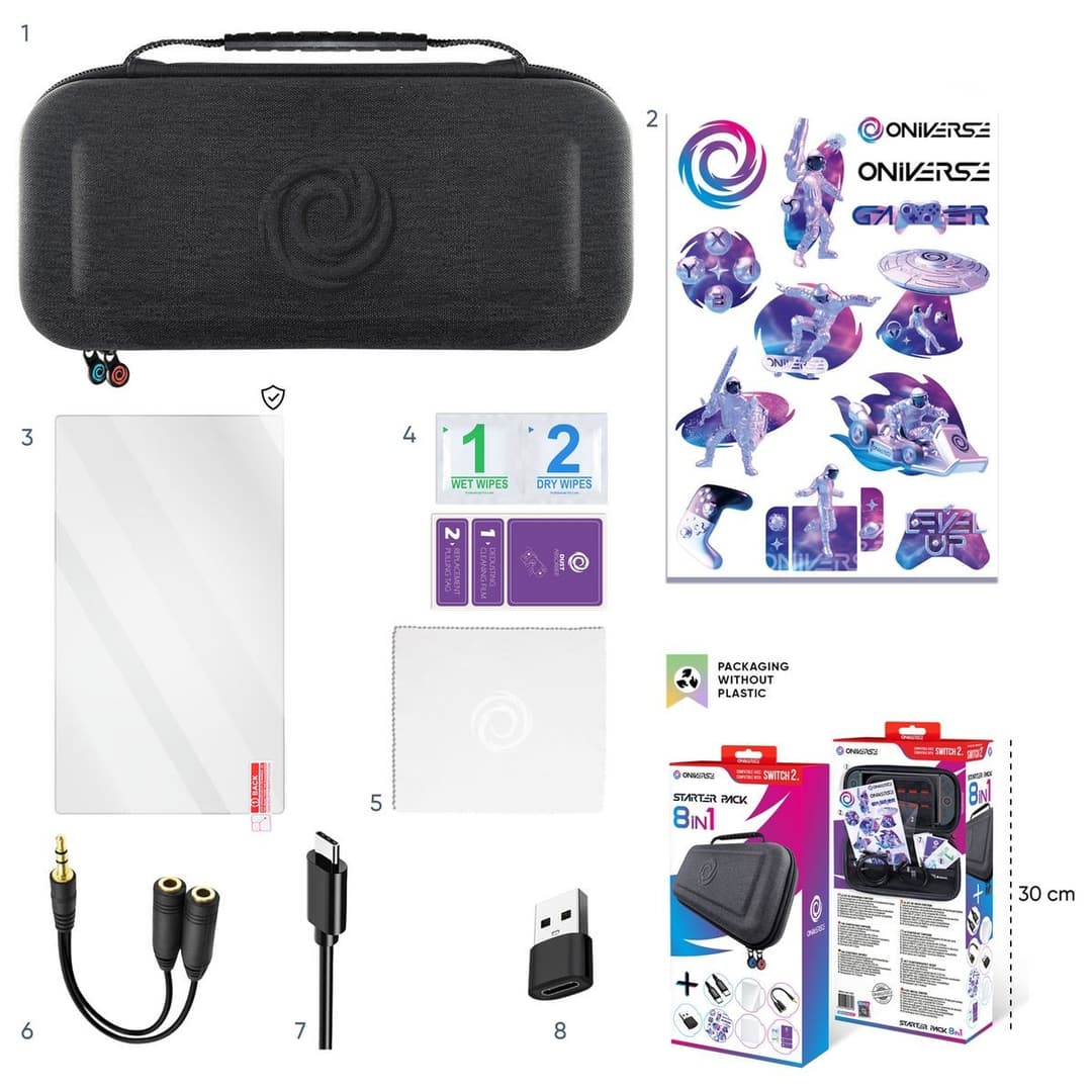 Oniverse Carrying Case 8-in-1 Starter Kit For Nintendo Switch 2 - Image 1