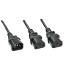 Lindy 1m IEC Splitter Cable IEC C14 to 2 x IEC C13 thumbnail 1