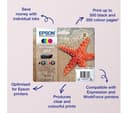 EPSON 603 XL Starfish Cyan, Magenta, Yellow & Black Ink Cartridges - Multipack thumbnail 2