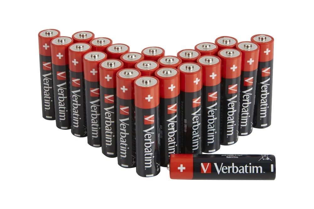 Verbatim AAA Alkaline Batteries 1.5V LR03 - 24 Pack (49504)
