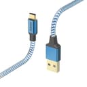 Hama Reflective USB-A to USB-C Charging Cable, 1.5 m, Blue thumbnail 2