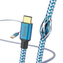Hama Reflective USB-A to USB-C Charging Cable, 1.5 m, Blue thumbnail 4