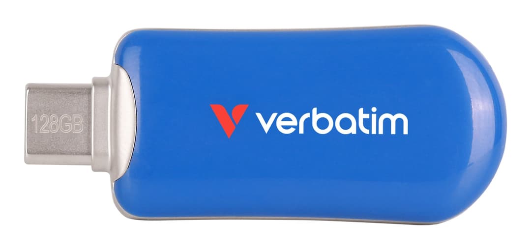 Verbatim Plectra USB-C Flash Drive Blue 128GB - Image 1