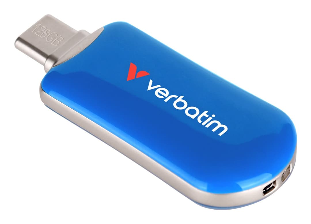 Verbatim Plectra USB-C Flash Drive Blue 128GB - Image 3