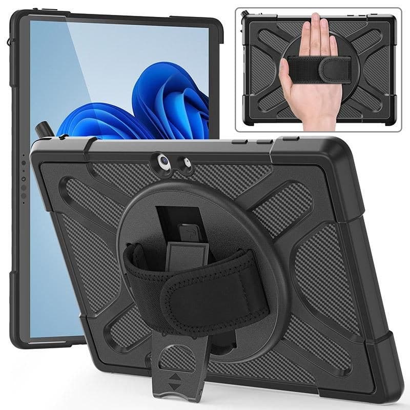 eSTUFF ES68290010-BULK ATLANTA Defender Case for Microsoft Surface Go 4/Go 3/Go 2/Go Black