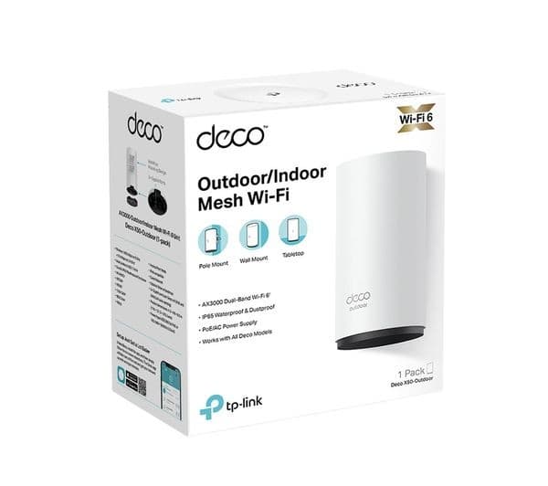 TP-Link Deco X50-Outdoor AX3000 Outdoor/Indoor Whole Home Mesh Wi-Fi 6 System, IP65 PoE - Single Unit - Image 3