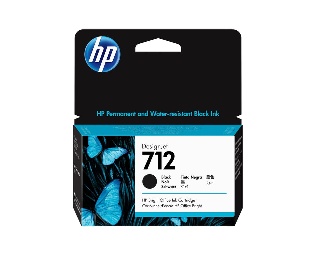 HP 712 38-ml Black DesignJet Ink Cartridge - Image 1