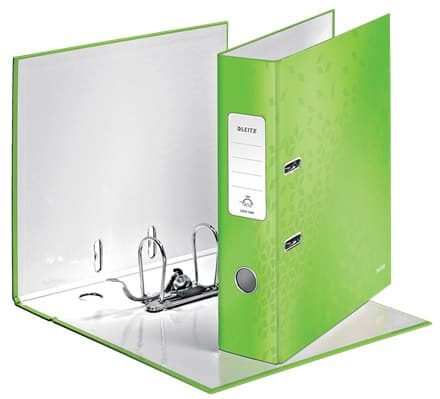 Leitz WOW Lever Arch File 180° A4 80mm Laminated Paper-on-Board (POB) Green - Image 3