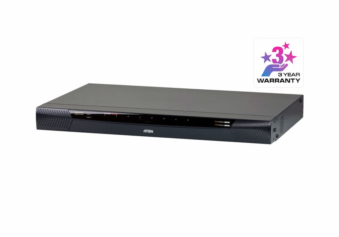 ATEN 8-Port 2-Bus CAT5e/6 KVM Over IP Switch, LUC (Laptop USB Console), with Audio & Virtual Media Support - Image 1