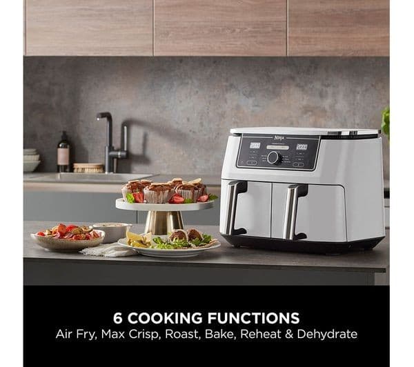 Ninja Foodi MAX Dual Zone AF400UK 9.5L 2-Drawer Air Fryer 2470W - White - Image 5