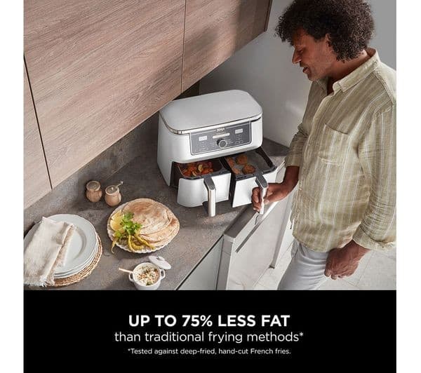 Ninja Foodi MAX Dual Zone AF400UK 9.5L 2-Drawer Air Fryer 2470W - White - Image 8