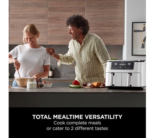 Ninja Foodi MAX Dual Zone AF400UK 9.5L 2-Drawer Air Fryer 2470W - White - Image 9