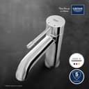 GROHE Essence Single-Lever Basin Mixer Tap with Push-Open Pop-Up Waste Set, S-Size - Chrome (23797001) thumbnail 2