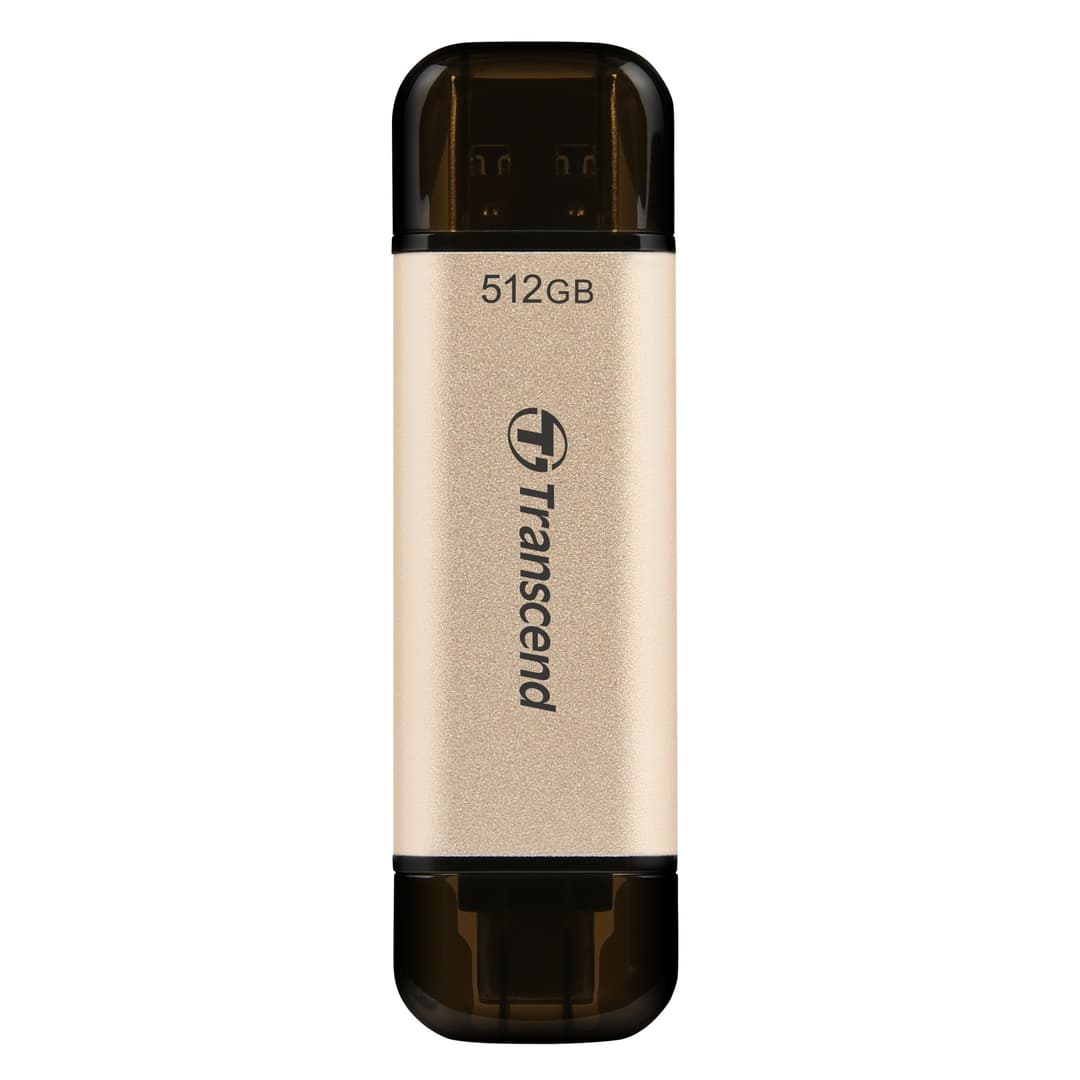 512GB Transcend JetFlash 930C 2-In-1 USB3.2 Flash Drive, Gold - Image 5